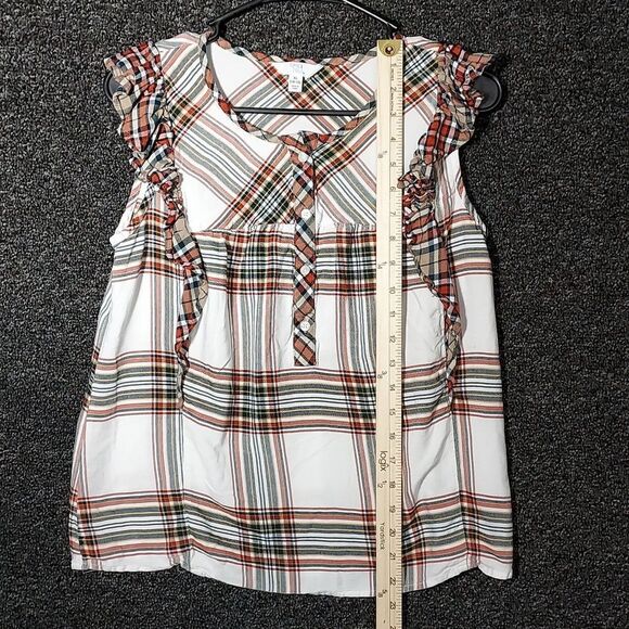 Time and Tru XL 16-18 Sleeveless Ruffles Red, Navy, Black and White - Picture 5 of 12